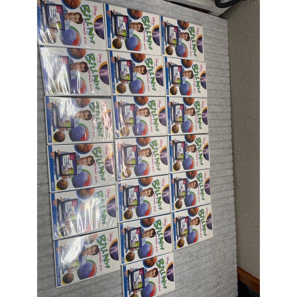 Bill Nye The Science Guy DVD Lot 19 Episodes Disney Educational Factory Sealed